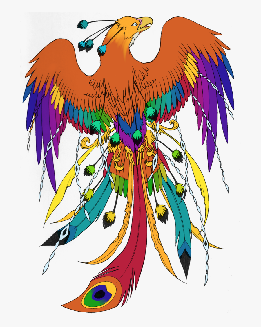 Phoenix Again Colored By - Golden Eagle, Transparent Clipart