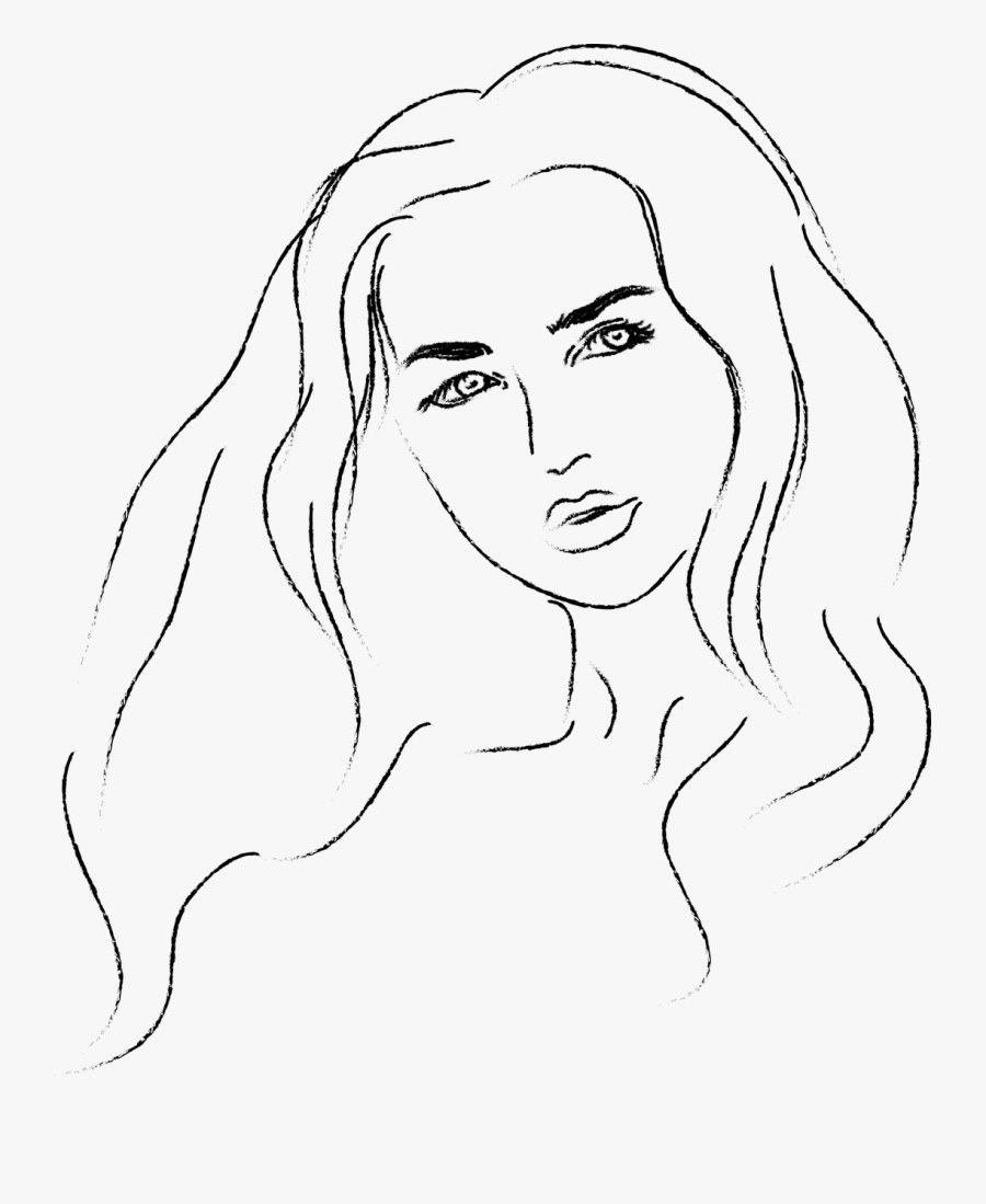 Woman Girl Ms Free Photo - Face Drawing Transparent Background, Transparent Clipart