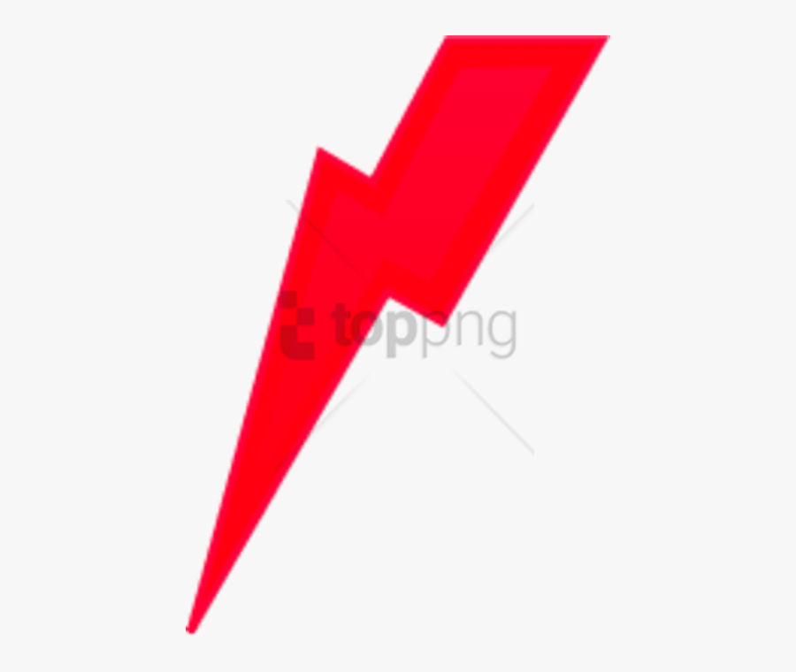 Red Lightning Bolt Png, Transparent Clipart