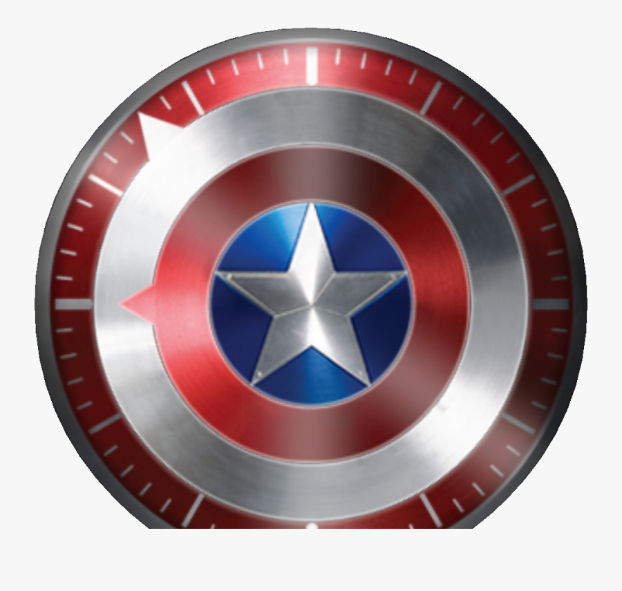 Transparent Captain America Shield Clipart - Captain America Shield Watch Face, Transparent Clipart