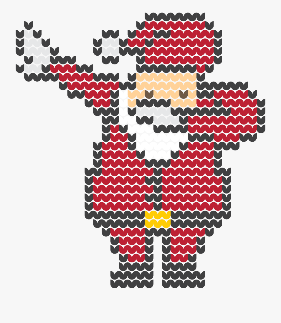 Pixel Art Christmas Santa , Free Transparent Clipart