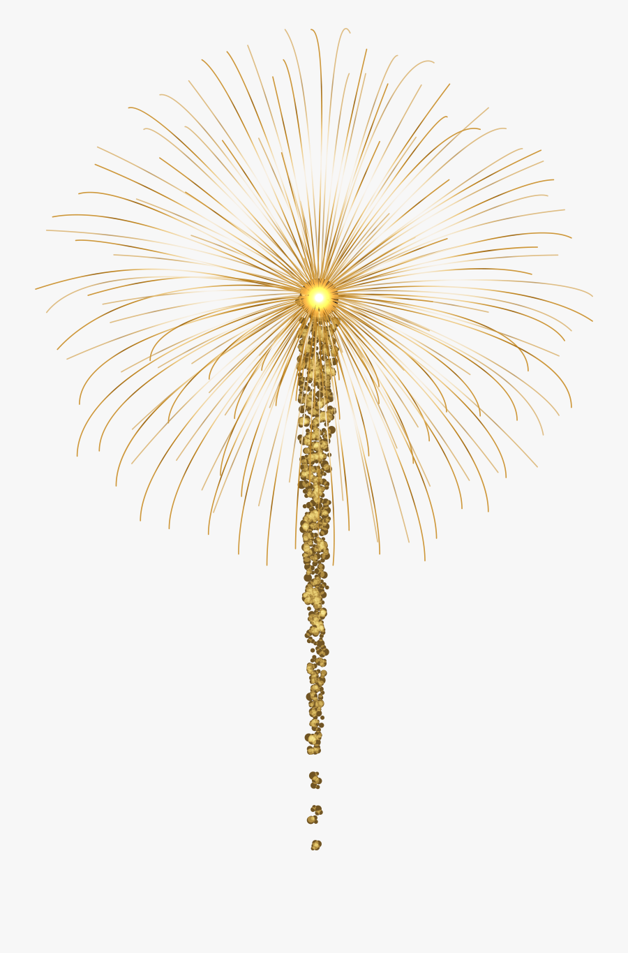 Gold Fireworks For Dark Images Png Clip Art, Transparent Clipart