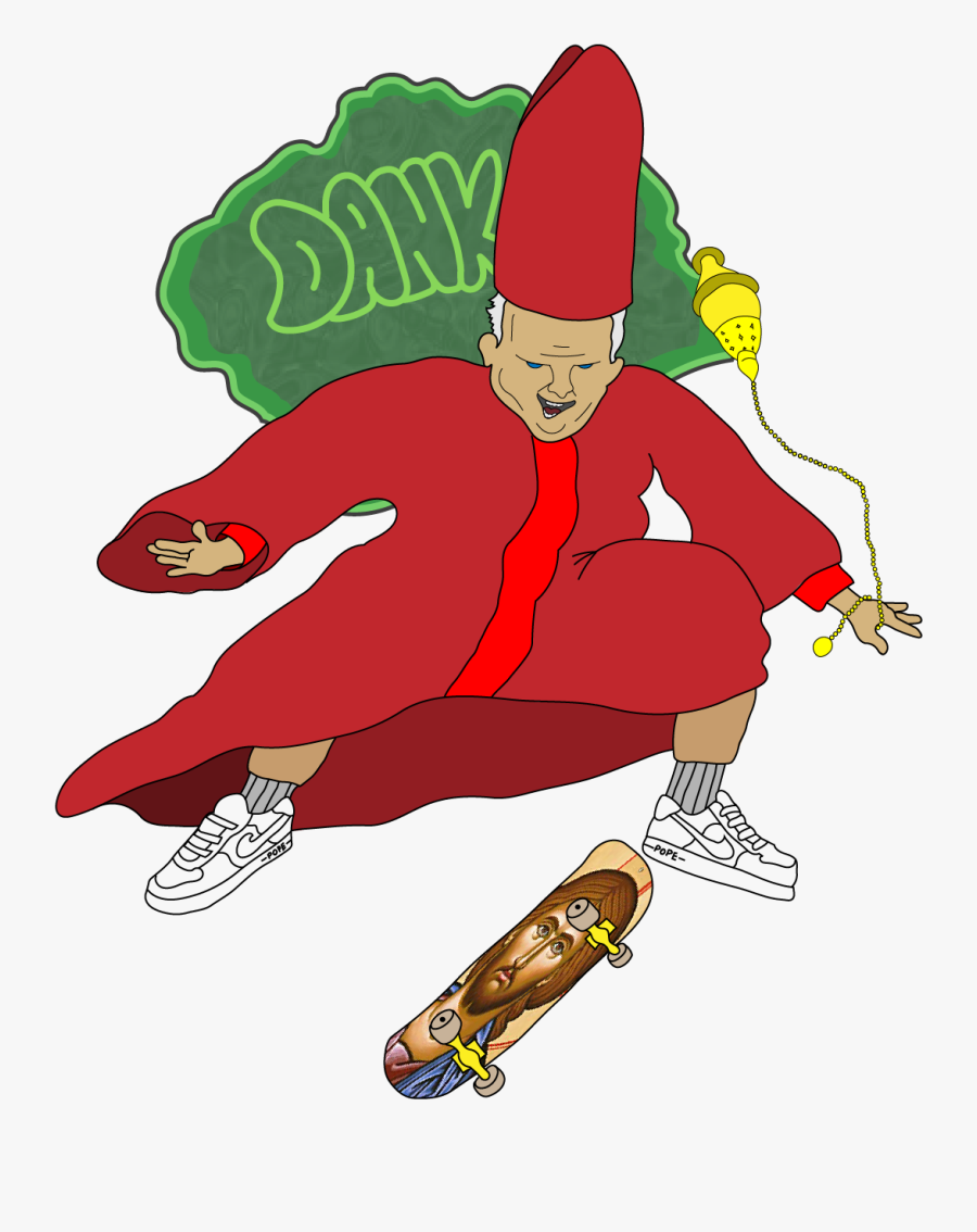 Dope Pope - Cartoon - Dope Cartoon, Transparent Clipart