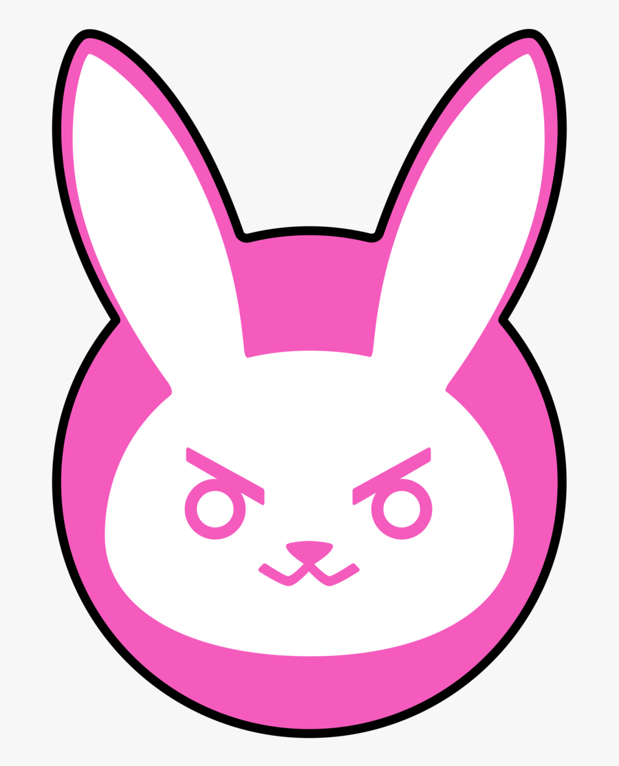 Rabbit - D Va Logo Transparent, Transparent Clipart