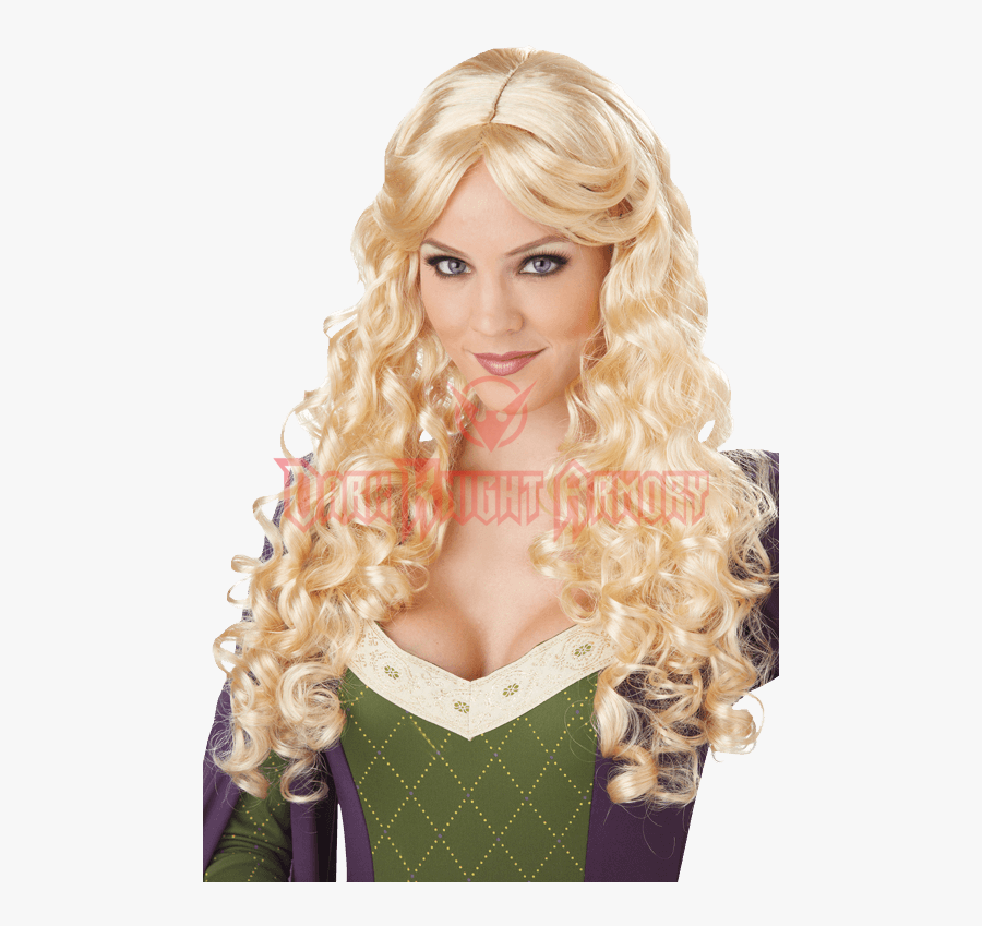 Clip Art Short Curly Blonde Hair - Wigs Halloween Store, Transparent Clipart