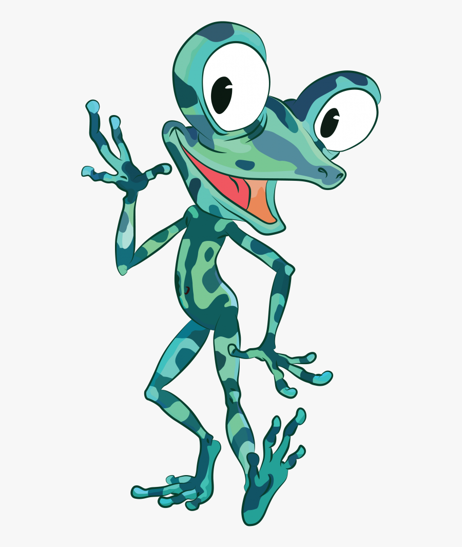 Dendro The Frog Reptilia Mascot - True Frog, Transparent Clipart