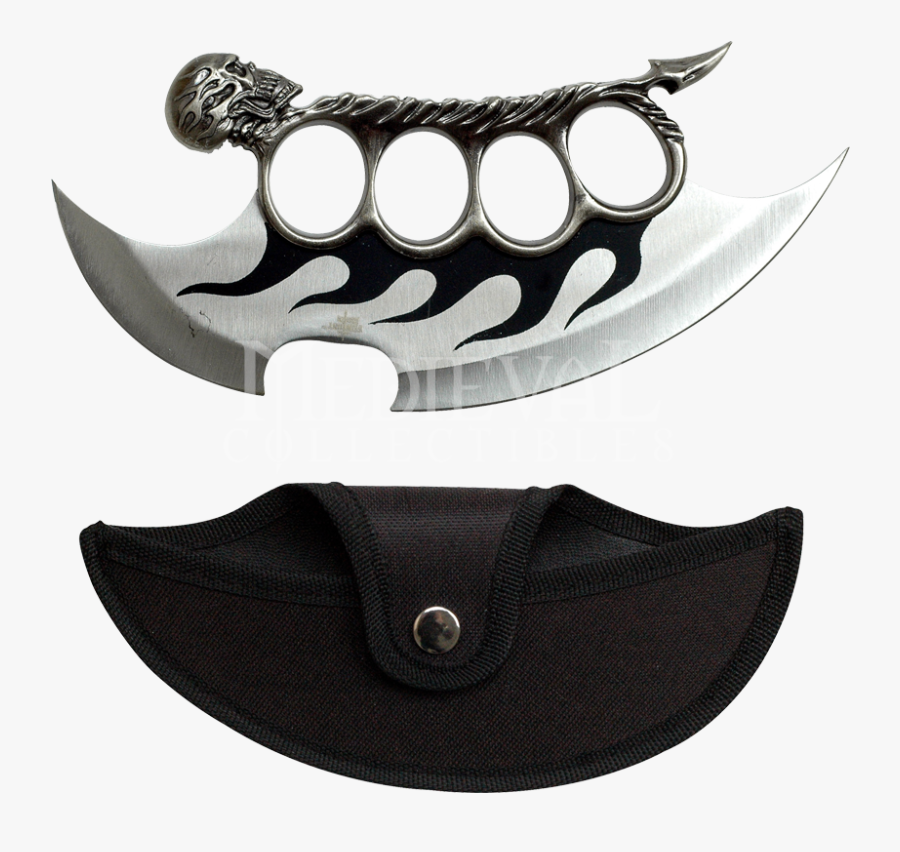 Bladed Skull Duster Mc - Knuckle Duster With Blade, Transparent Clipart