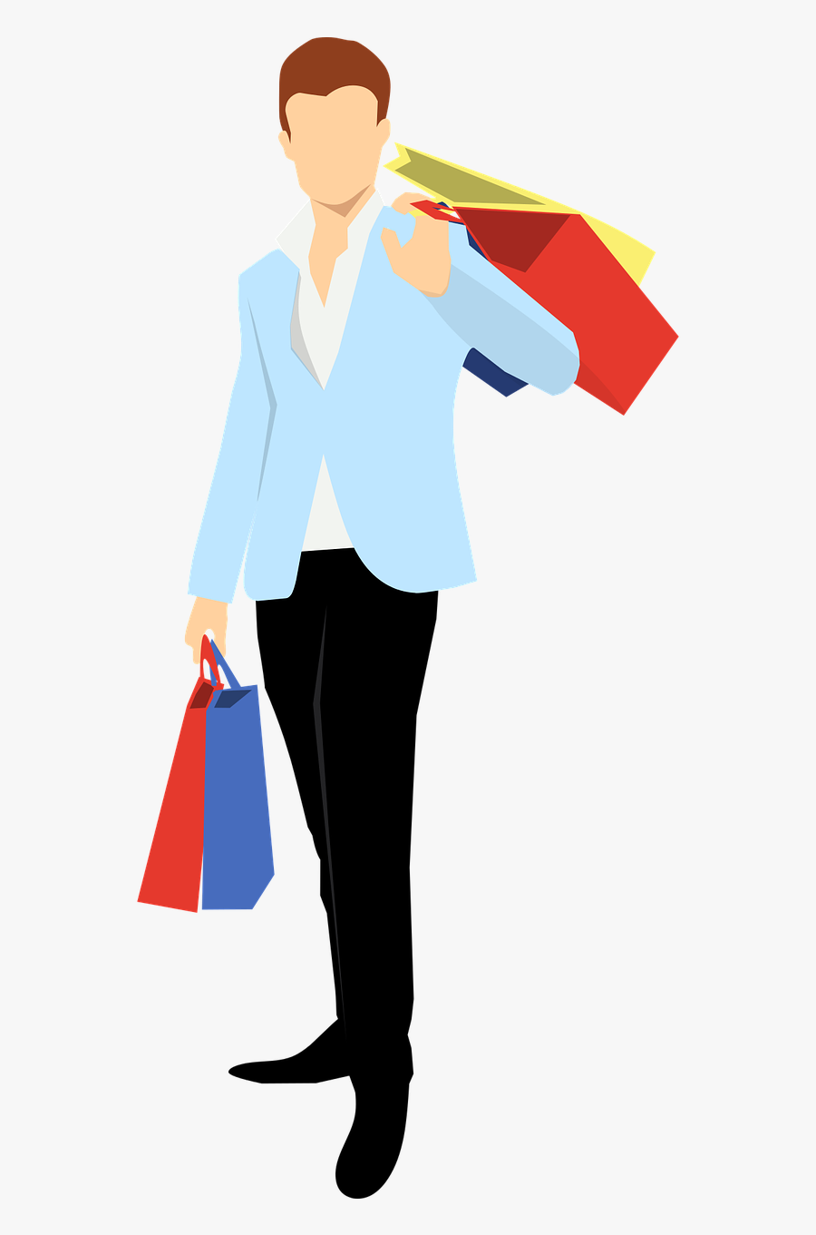 Bags Colorful Man Free Photo - Fashion New Year 2019, Transparent Clipart