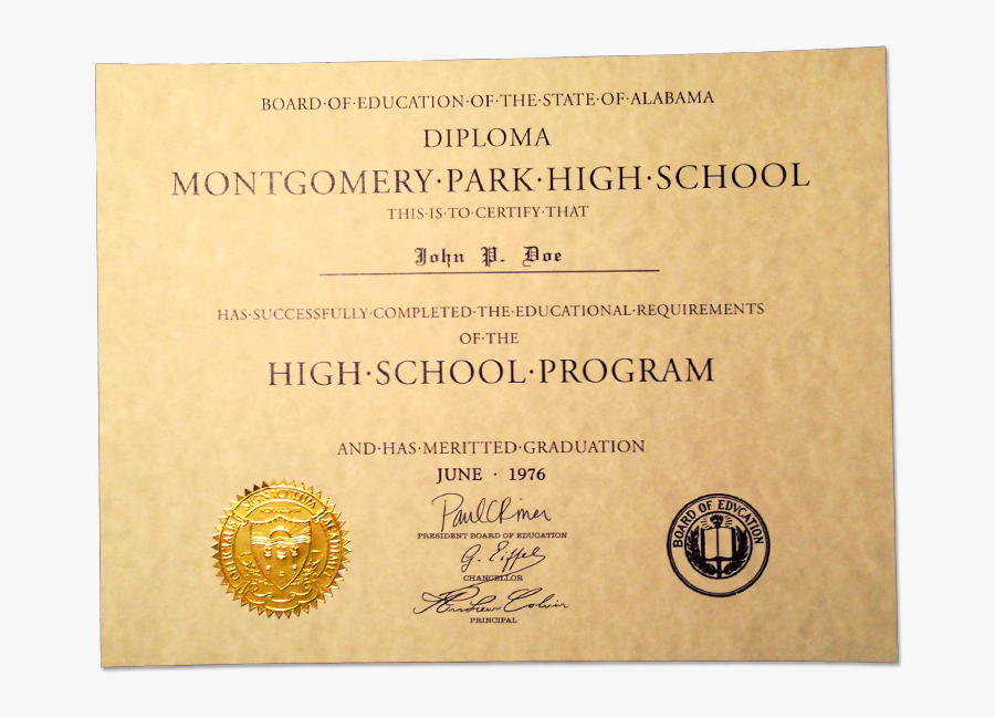 Clip Art Free Diploma Template - High School Diploma 1920s, Transparent Clipart
