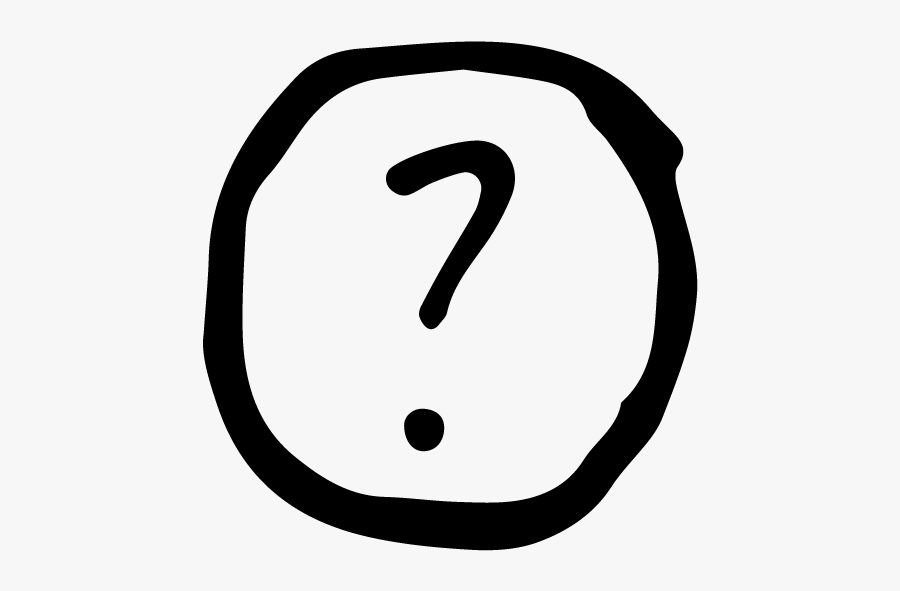Question Icon Blk - Clock 5pm Icon, Transparent Clipart