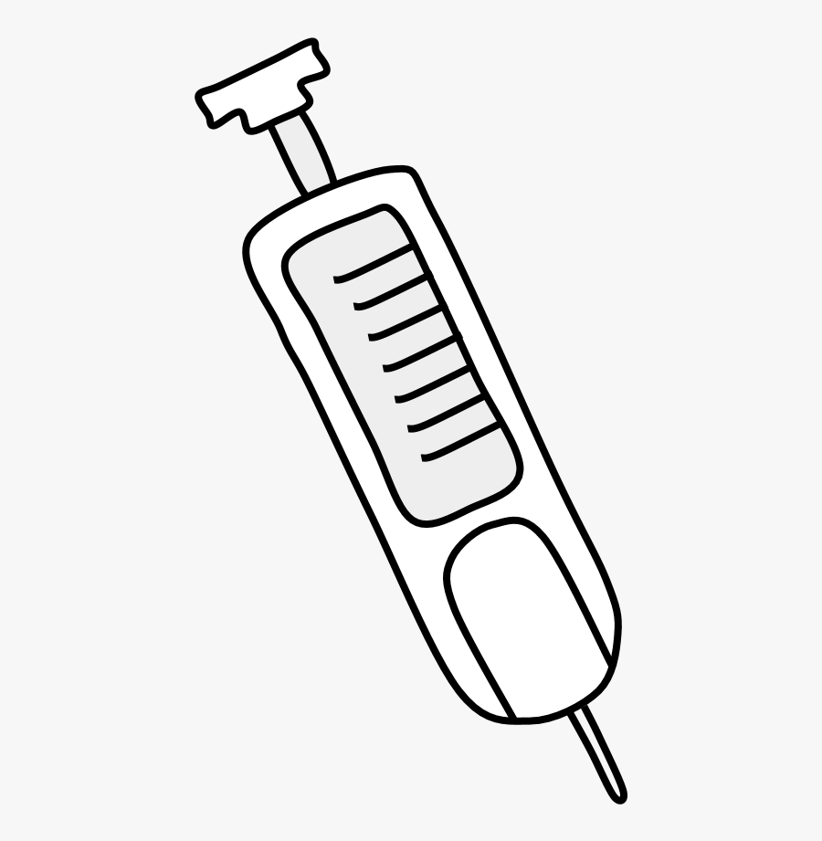 Transparent Medical Needle Clipart - Line Art, Transparent Clipart
