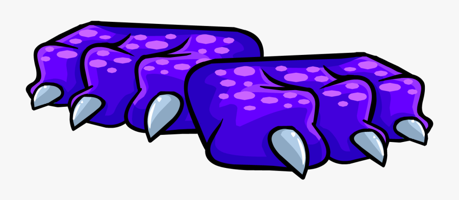 Purple Dragon Feet - Club Penguin Dragon Feet, Transparent Clipart