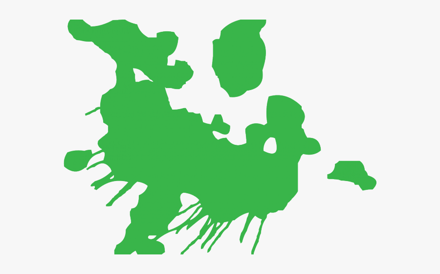 Brush Clipart Paint Splatter - Green Paint Splatter Clip Art, Transparent Clipart