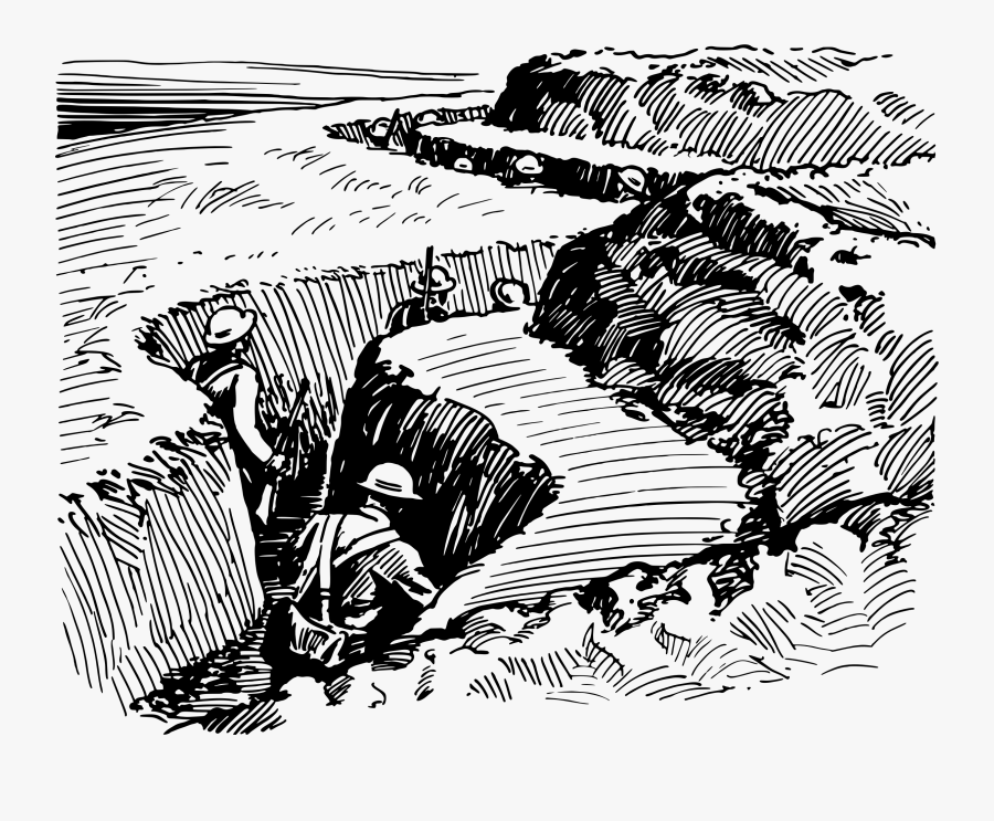 Trench Drawing Warfare - Farewell To Arms Art, Transparent Clipart