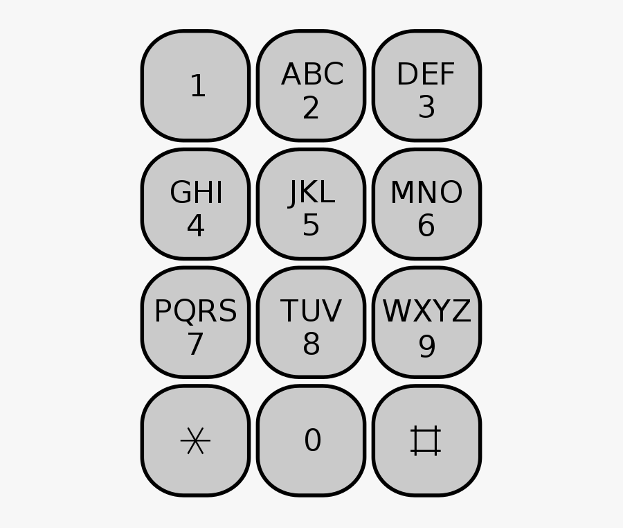 Phone Keypad, Transparent Clipart