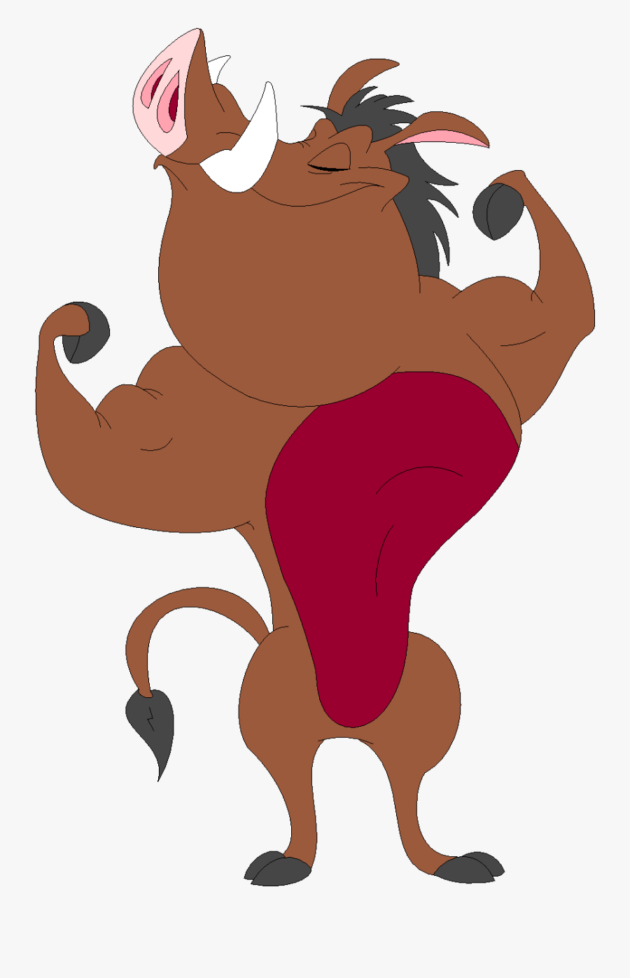 Pumbaa Smith Once Again Shows Off His Muscles - Timon And Pumbaa Fanart, Transparent Clipart