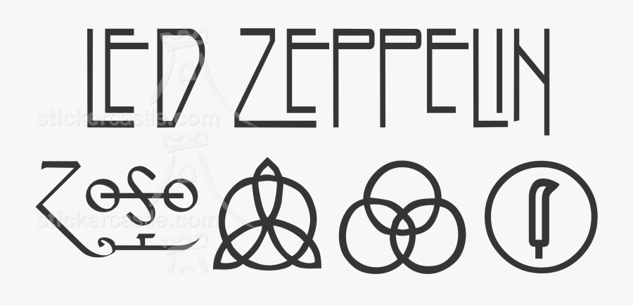 Led Zeppelin Logo Png, Transparent Clipart
