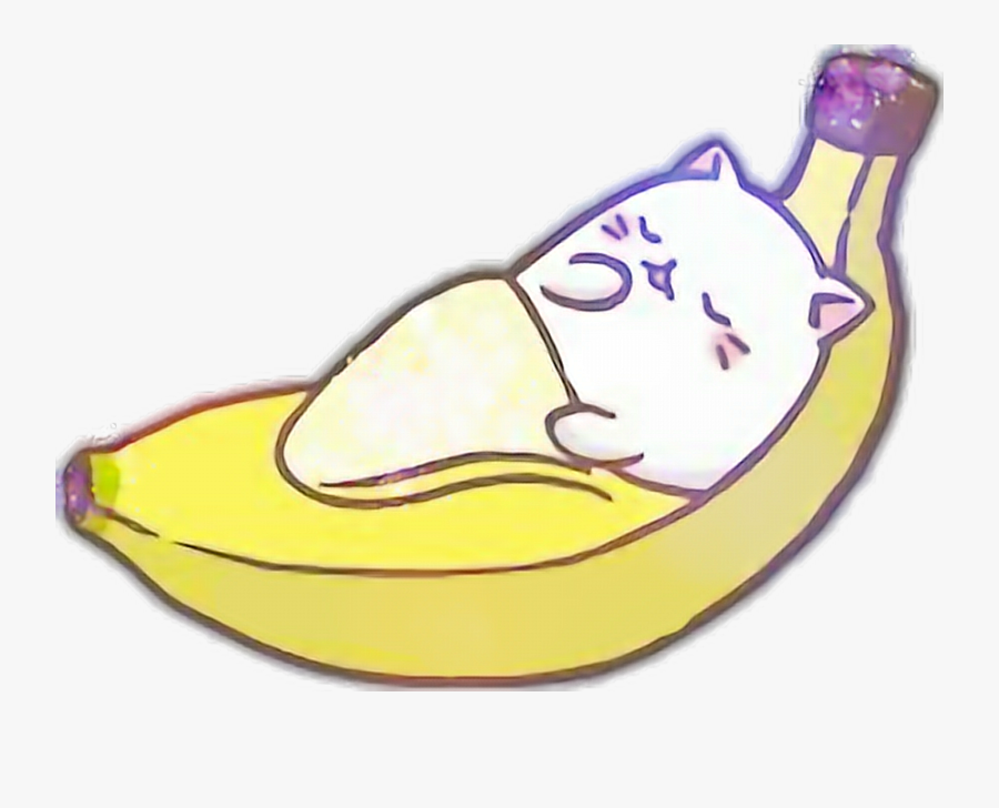 #sleepingcat #banana #kawaii #cute #sleeptime - Bananya Cat, Transparent Clipart