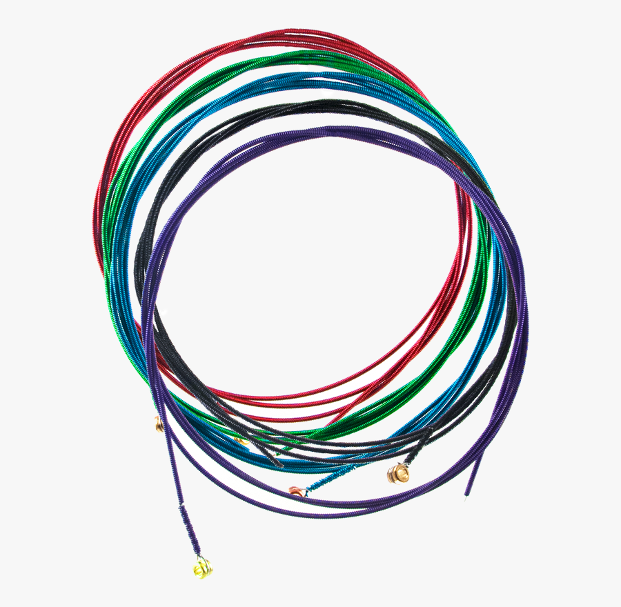Colored Bass Guitar Strings, Transparent Clipart