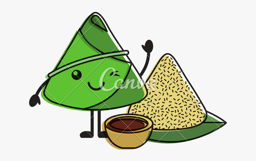 Rice Clipart Kawaii - Rice Dumpling Cartoon, Transparent Clipart