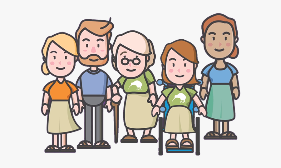 Illustration Of A Mycare Family - Cartoon, Transparent Clipart
