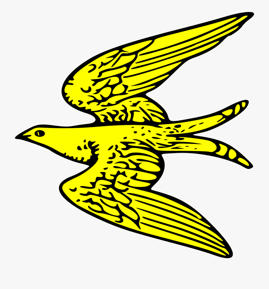 Shield Bird Gold Free Photo - Yellow Bird Flying Clipart, Transparent Clipart