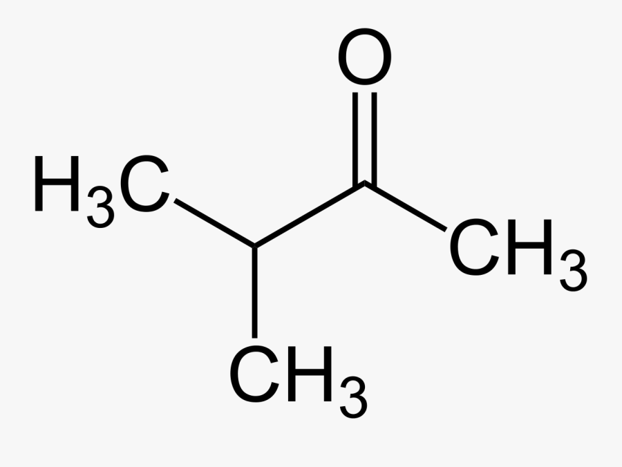 Isopropyl Alcohol Line Drawing - Butan 2 One Structure, Transparent Clipart