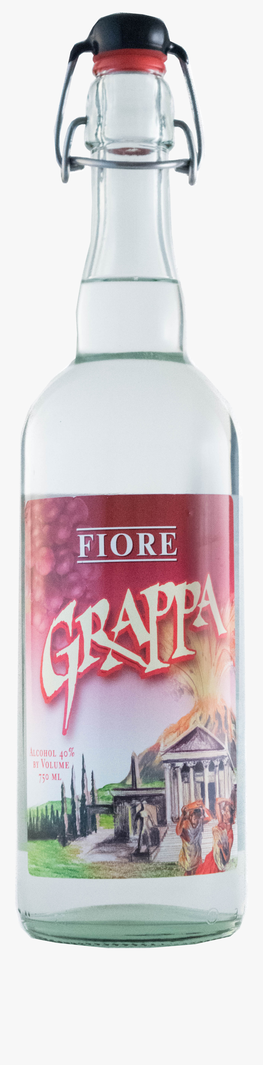 Grappa Fiore Winery - Glass Bottle, Transparent Clipart