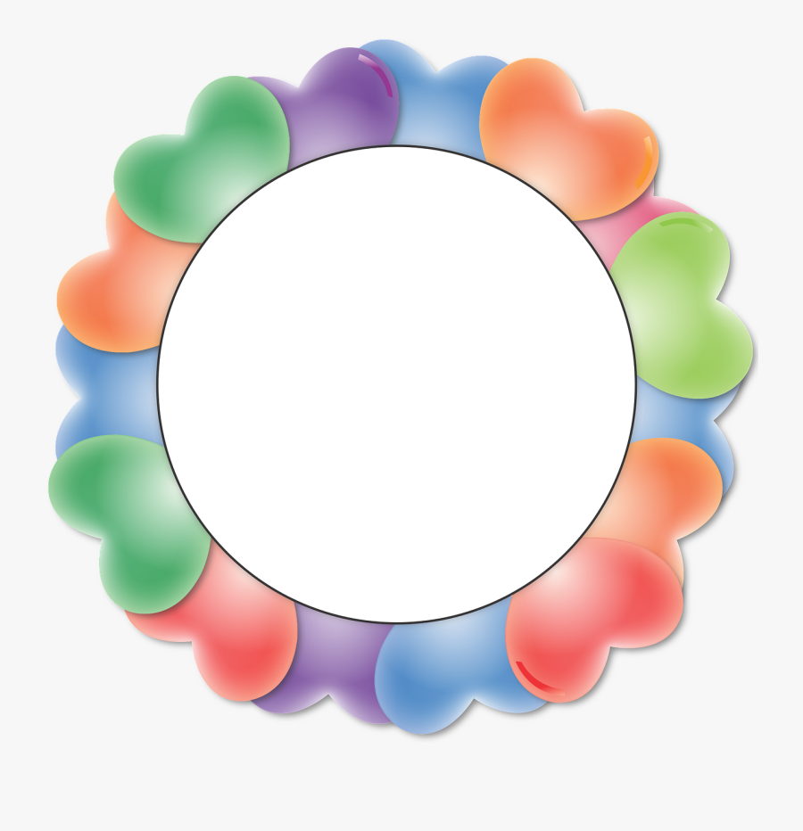 Balloons Circle Heart Frame Png Image - กรอบ รูป การ์ตูน วงกลม, Transparent Clipart