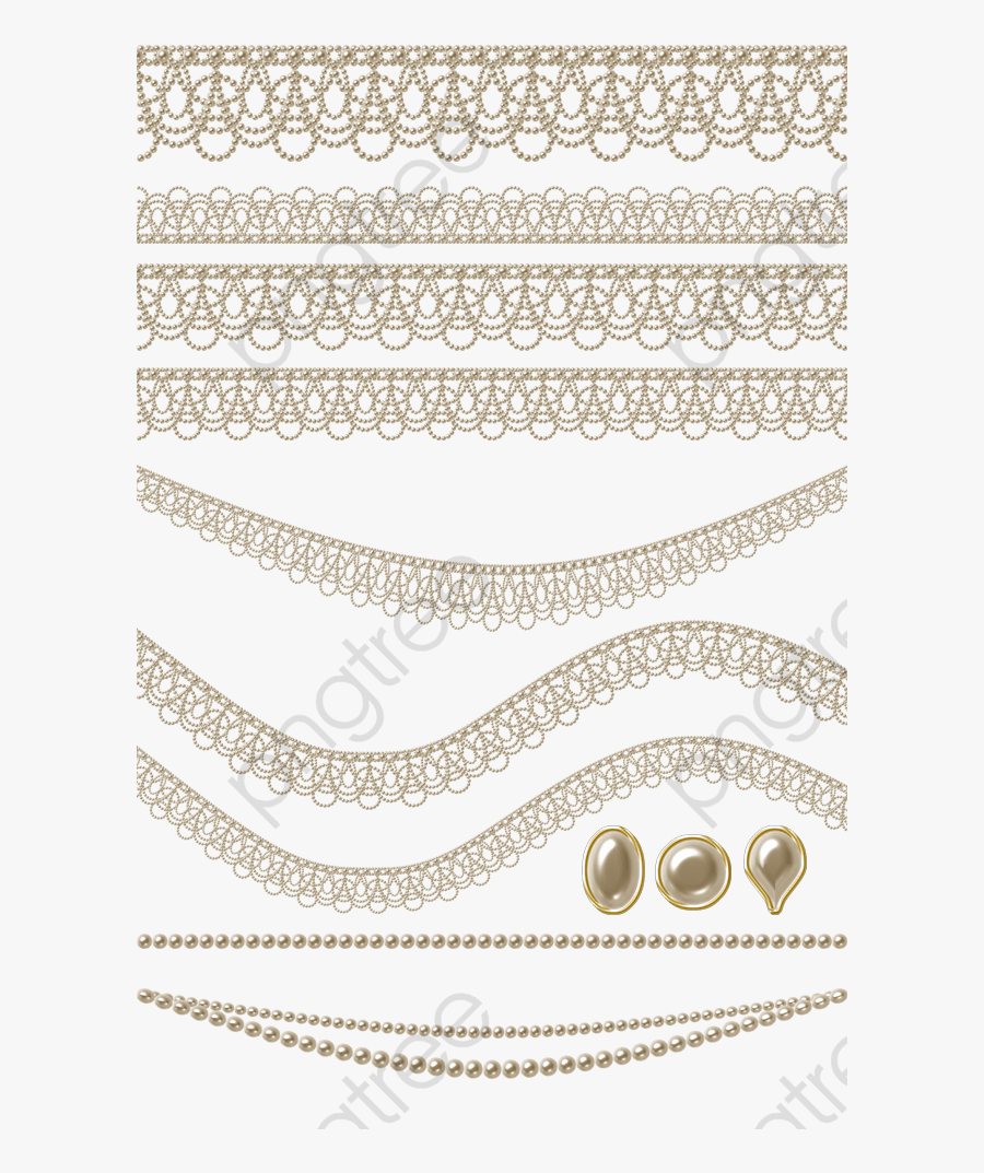 Pearl Decorative Edge - Pearl Lace Png, Transparent Clipart