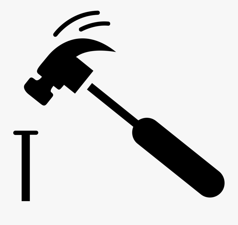 Vector Hammer Nail - Hammer Nail Icon, Transparent Clipart