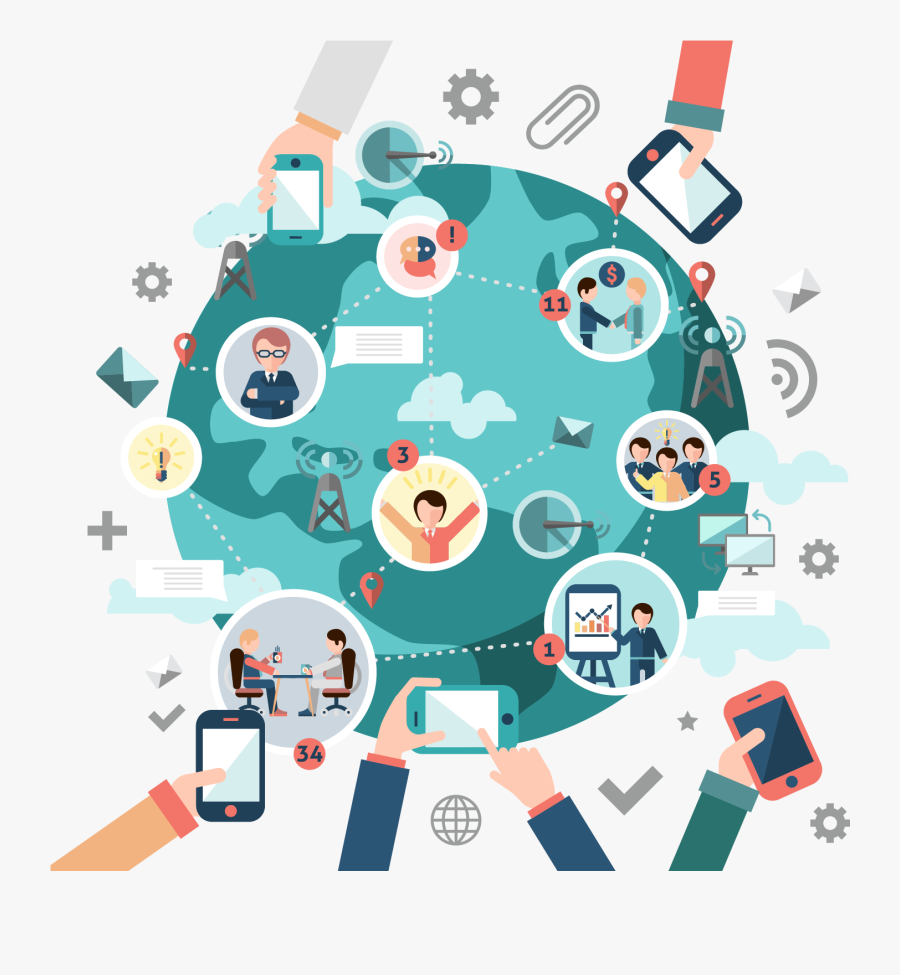 Social Media, Transparent Clipart