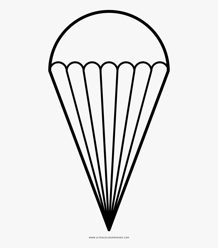 Parachute Coloring Page, Transparent Clipart