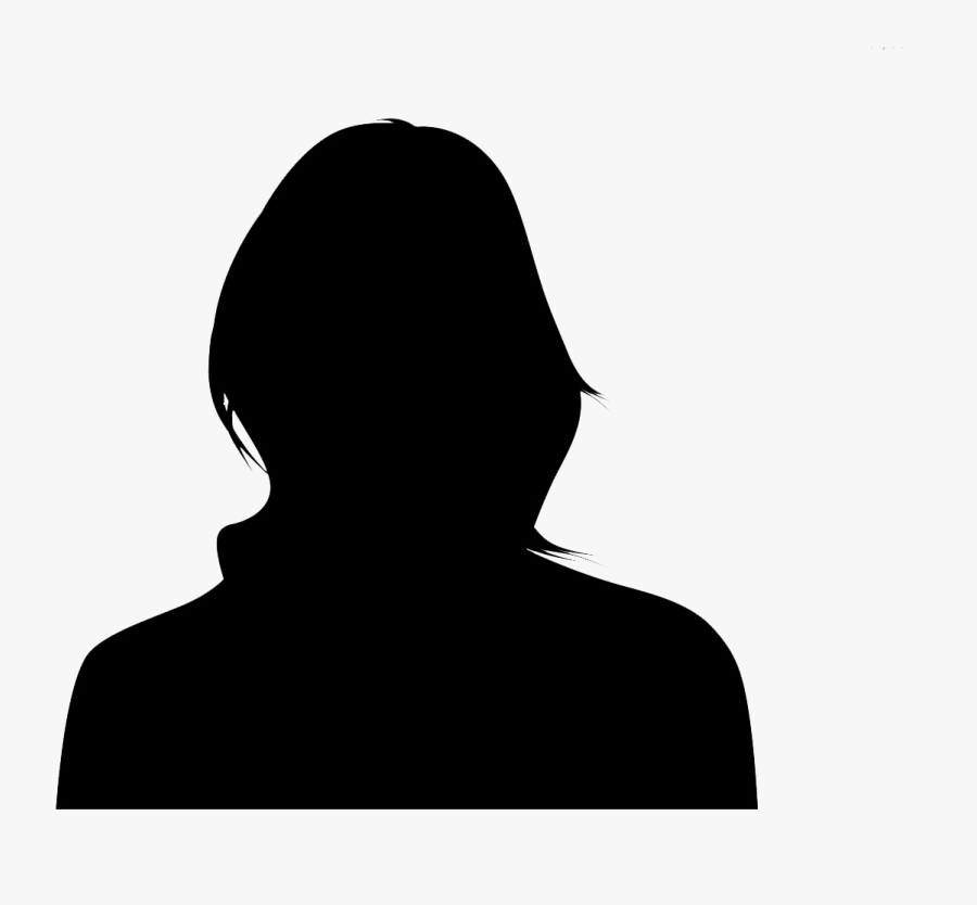 Female Silhouette Drawing Clip Art - Female Head Silhouette Front, Transparent Clipart