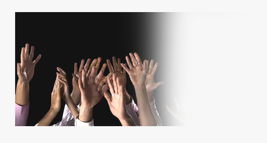 Hands Raised Praying Lifting Holy Hands - Disco Ball People, Transparent Clipart