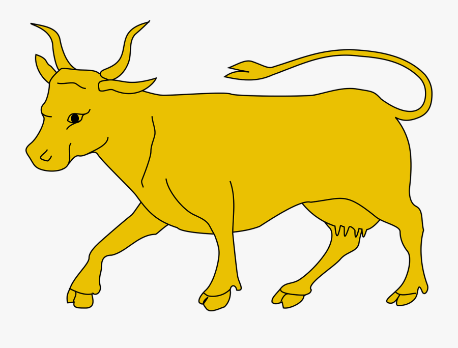 Clip Art Yellow Cow - Toro Bull Clipart, Transparent Clipart