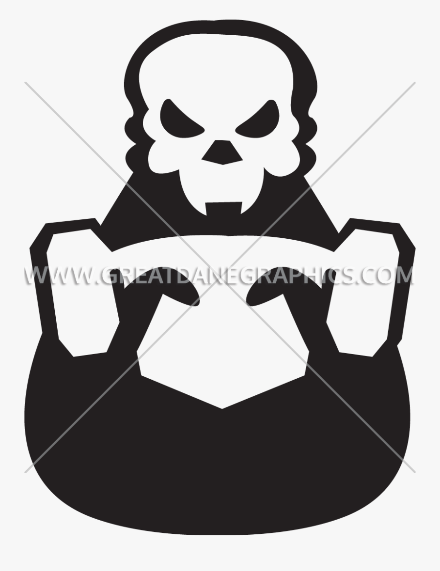 Skull Flames Production Ready - Illustration, Transparent Clipart