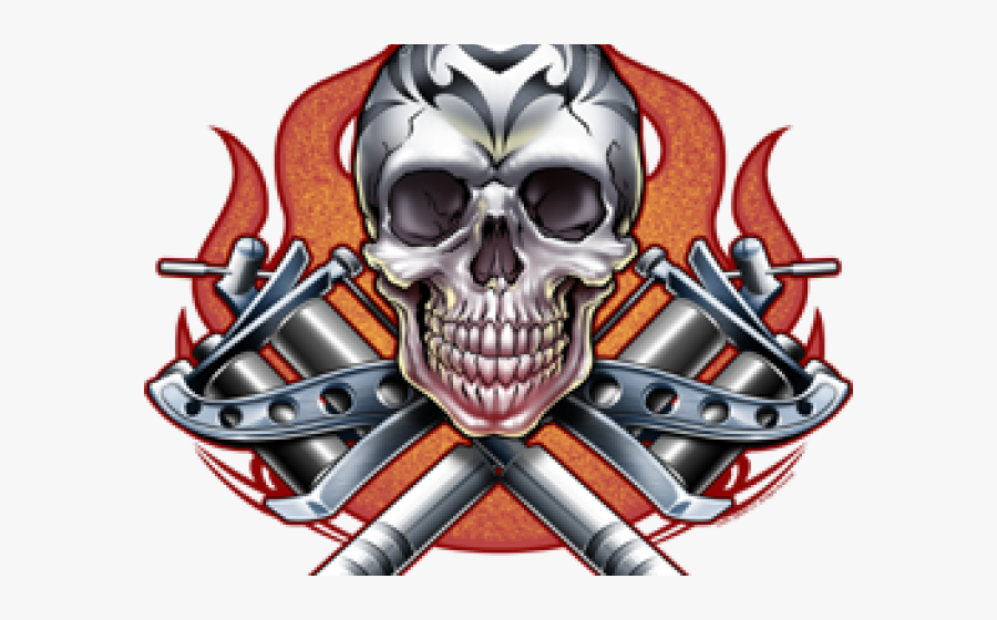 Tribal Skull Tattoos Clipart Car - Gang Stars, Transparent Clipart