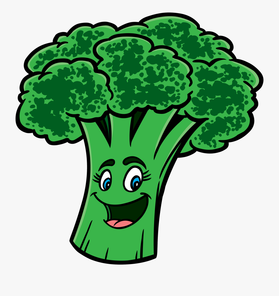 Broccoli Cartoon, Transparent Clipart