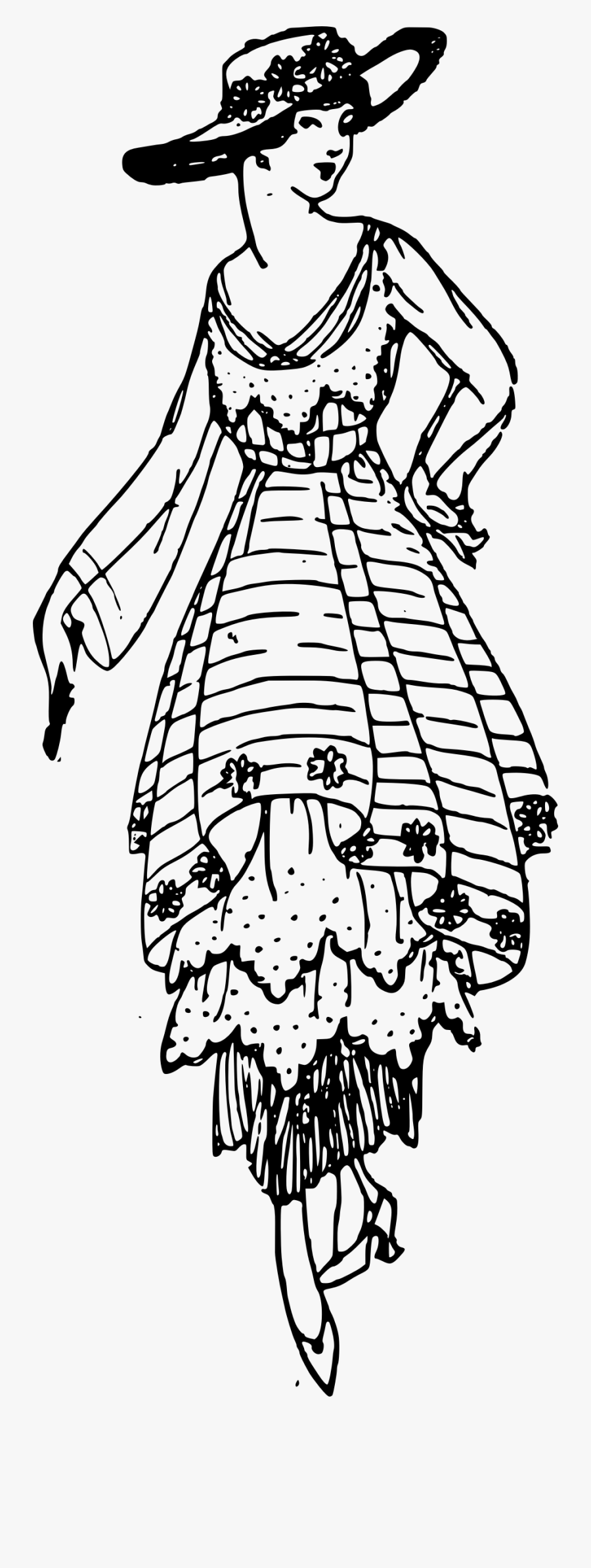 This Free Icons Png Design Of Woman In A Dress - Party Dress, Transparent Clipart