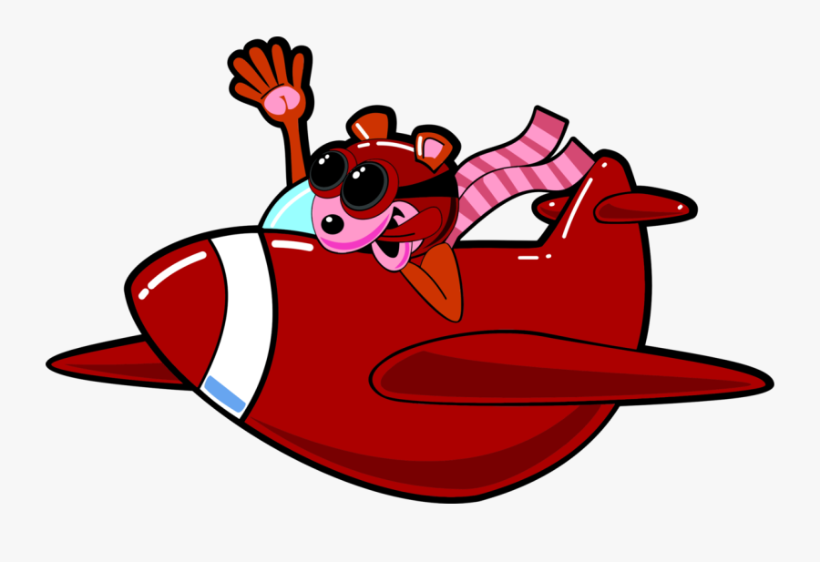 Cartoon Airplane With An Animal - Avion Animado En Png, Transparent Clipart