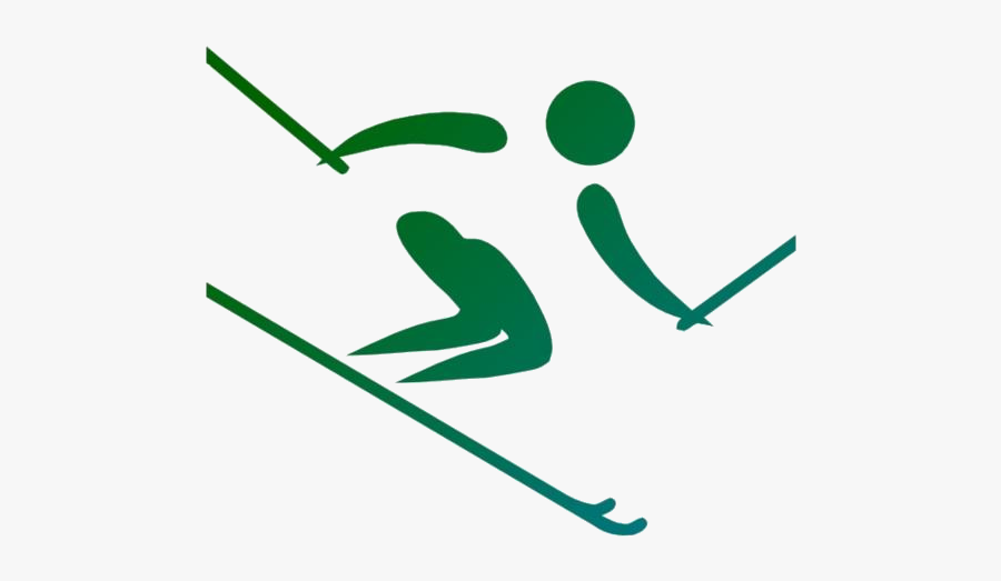 Olympic Sport Skiing Png Free Clipart - Alpine Skiing Olympic Symbol, Transparent Clipart