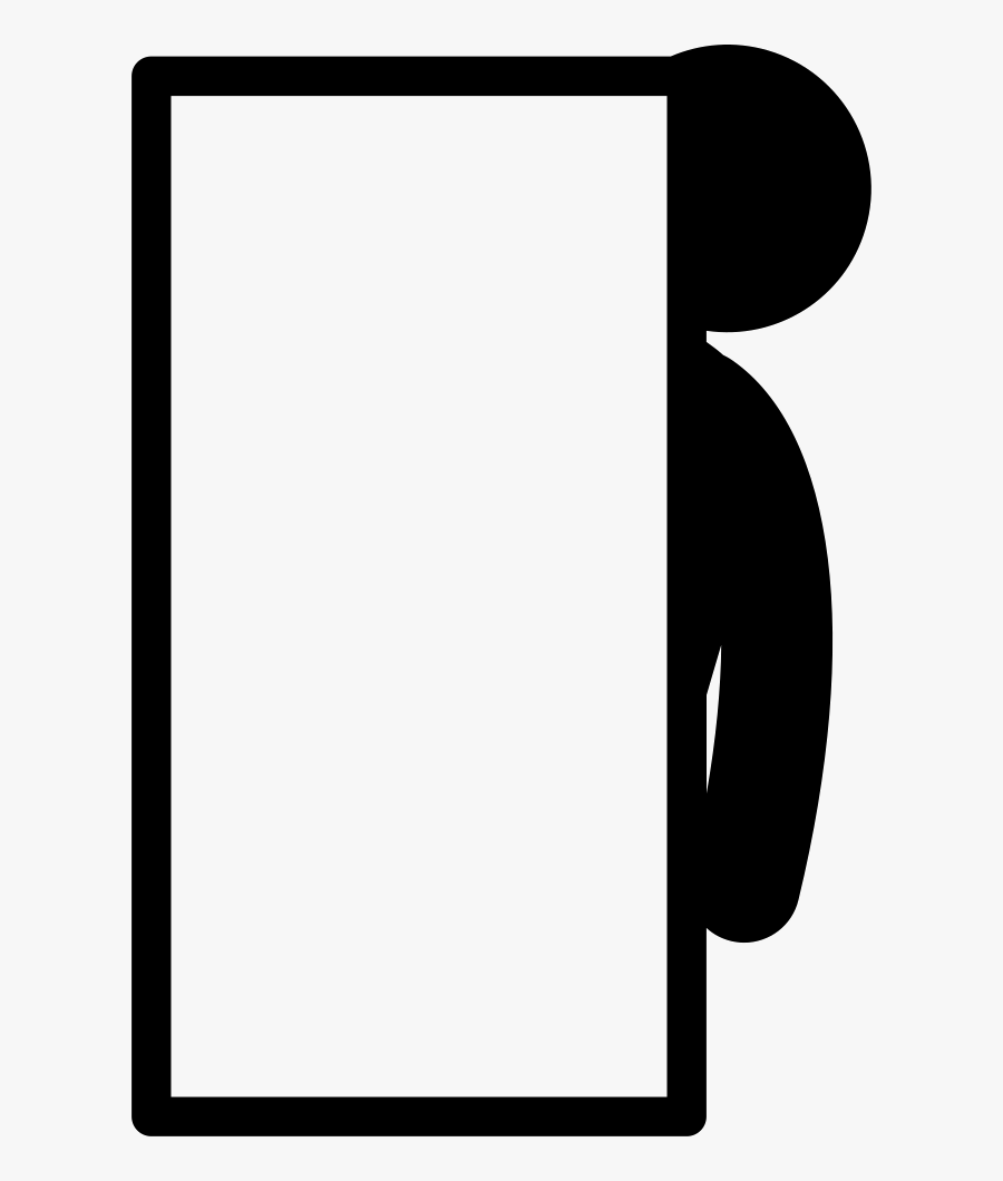 Man Behind Blank Billboard, Transparent Clipart