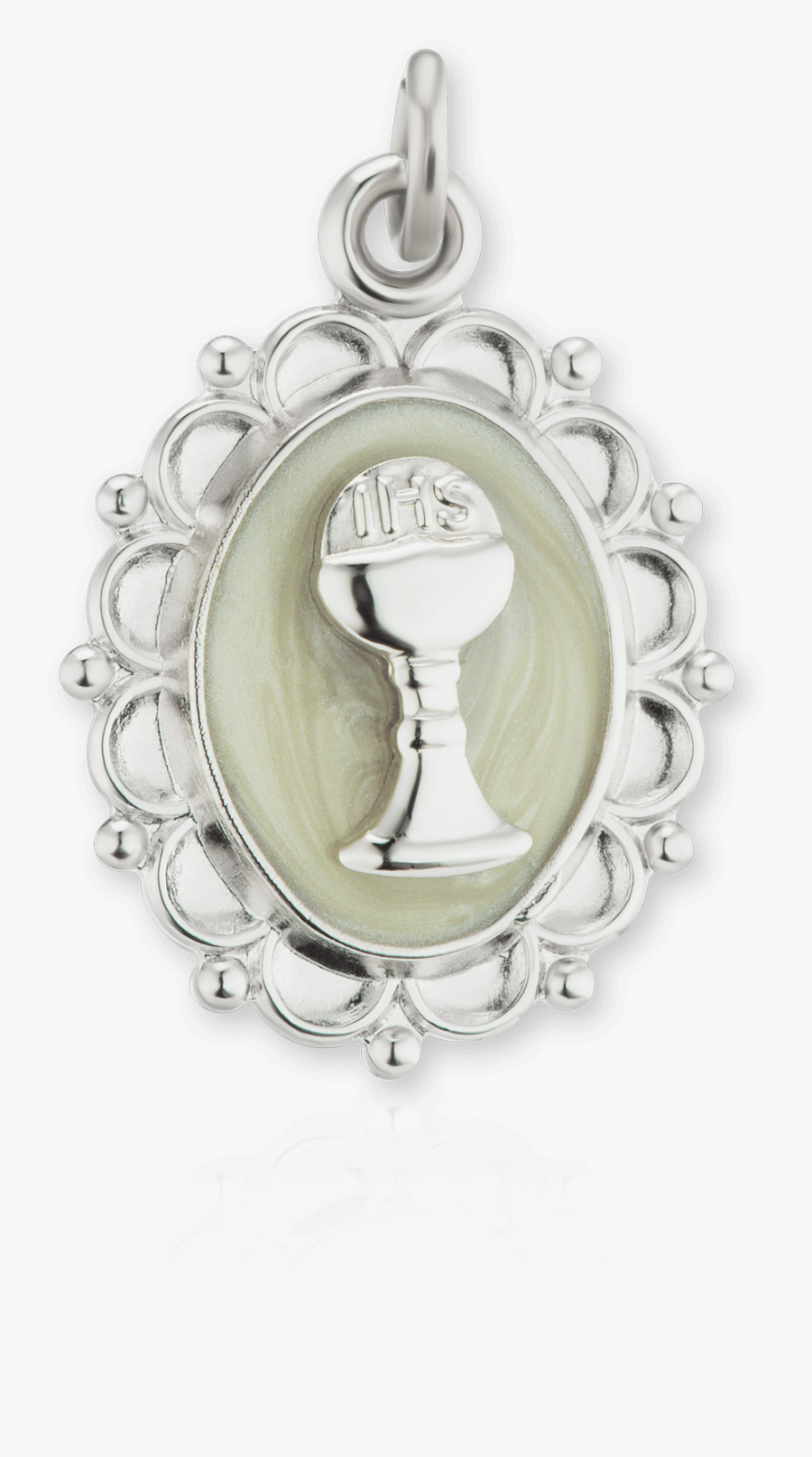Enameled Sterling Silver Oval Confirmation Holy Grail - Locket, Transparent Clipart