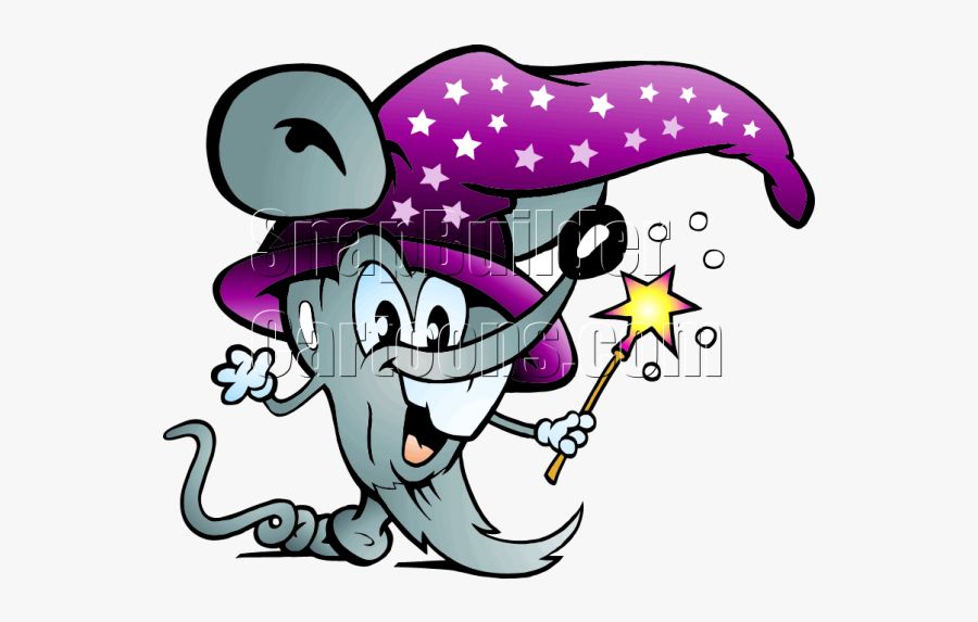 Mouse Wizard Holding Wand - Raton Magico, Transparent Clipart