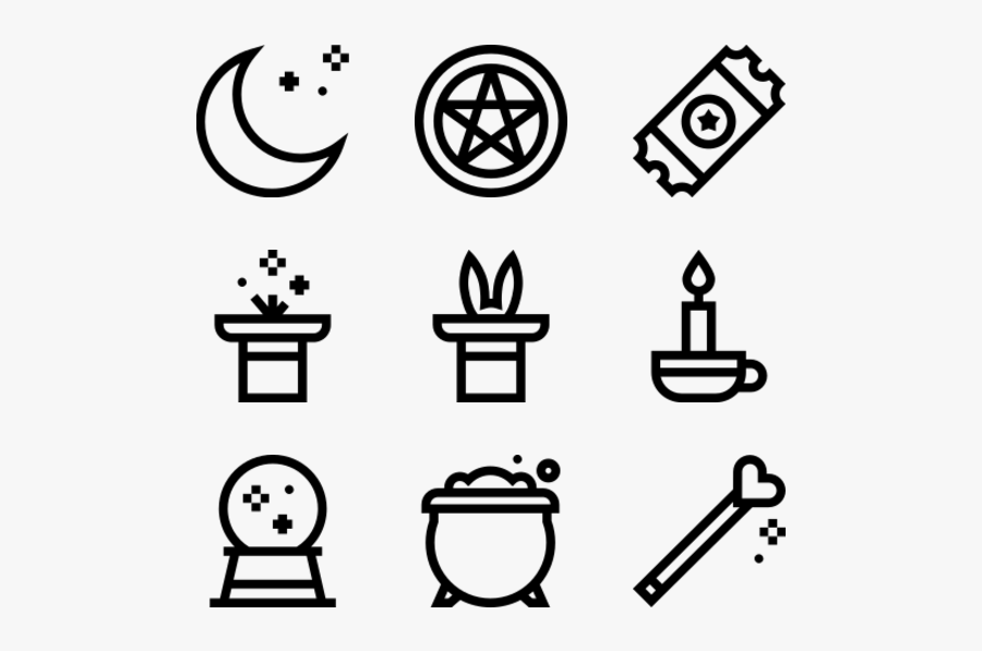 Magic - Witch Icons, Transparent Clipart