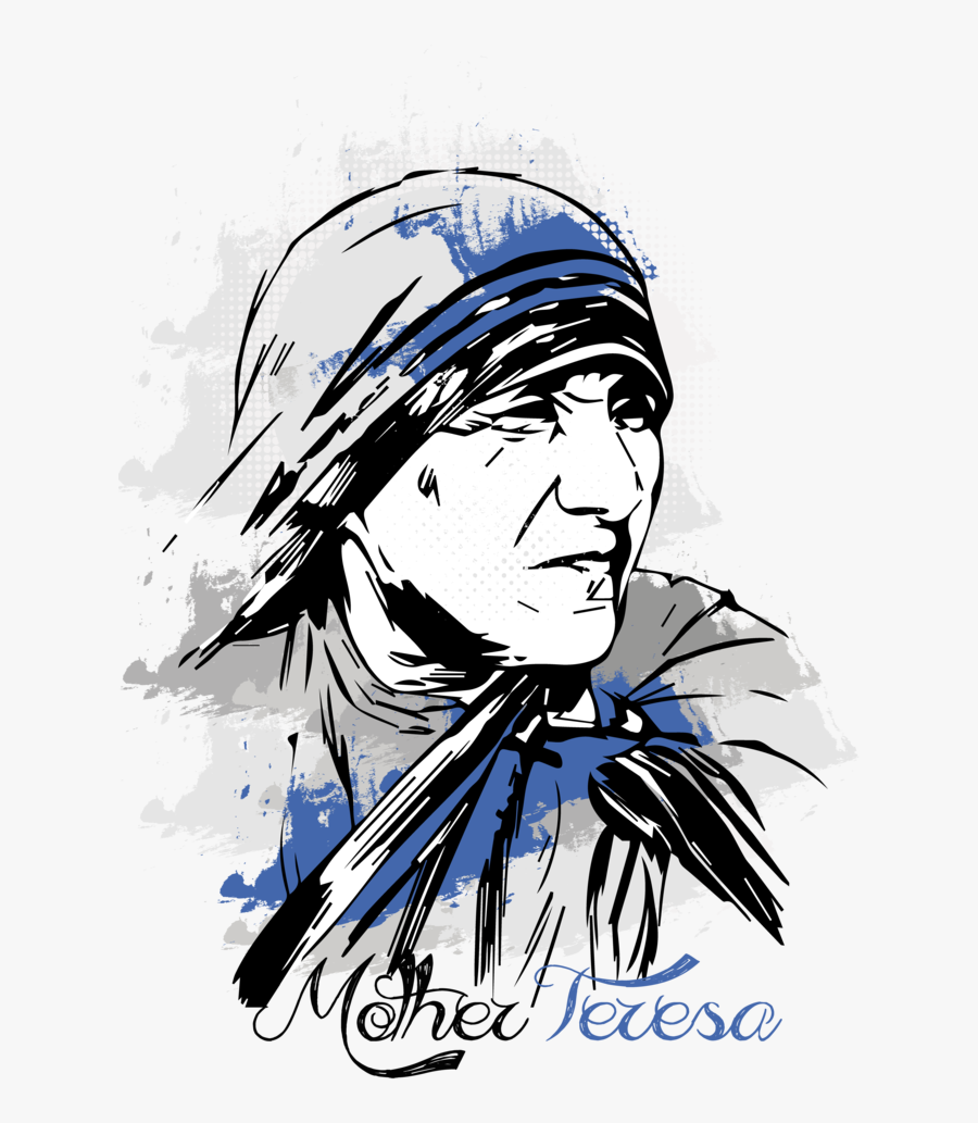 Mother Teresa Men"s Printed T Shirt - Clipart Mother Teresa Png, Transparent Clipart