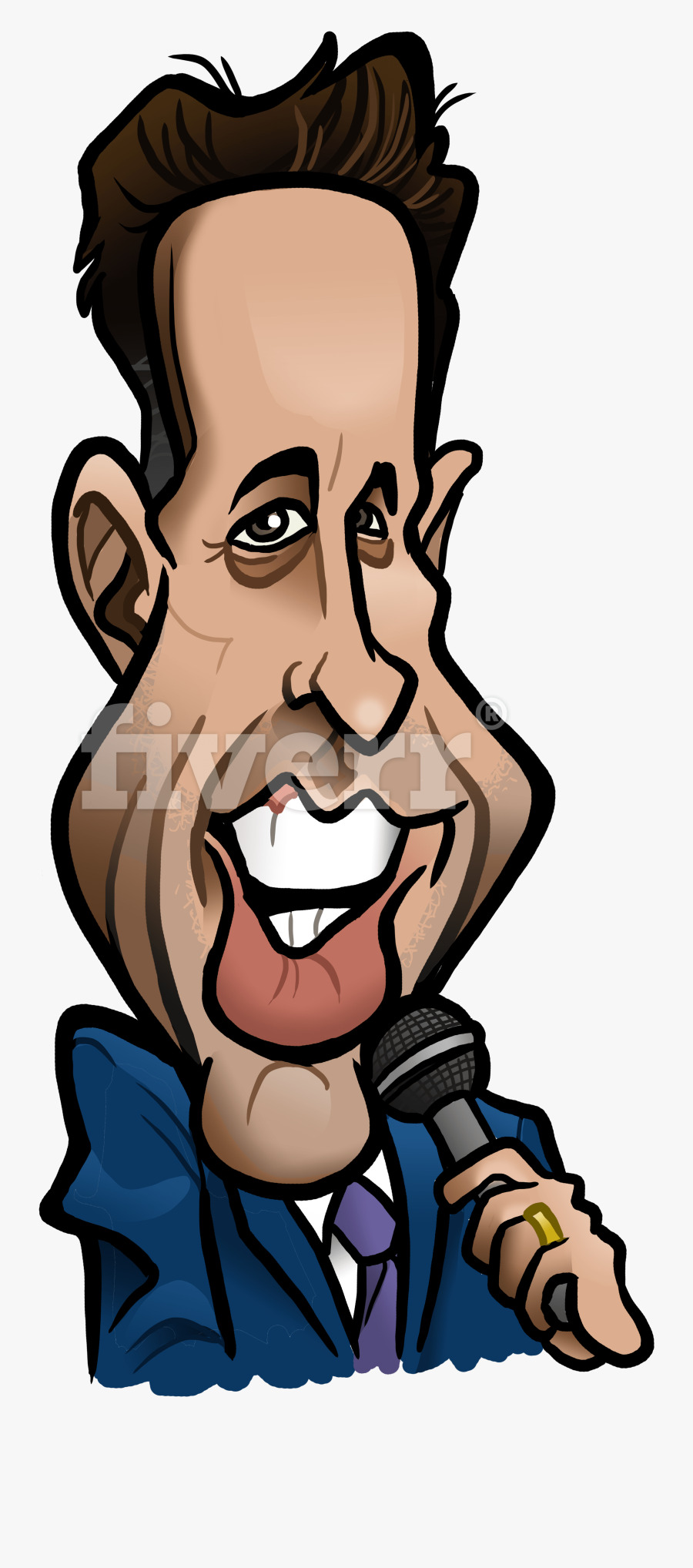 Draw A Caricature By Binarygod - White And Black Drawing Of A Celebrity, Transparent Clipart