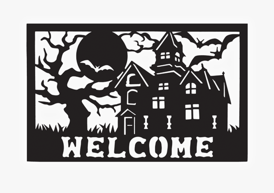 A Haunted Welcome Door Mat - Poster, Transparent Clipart