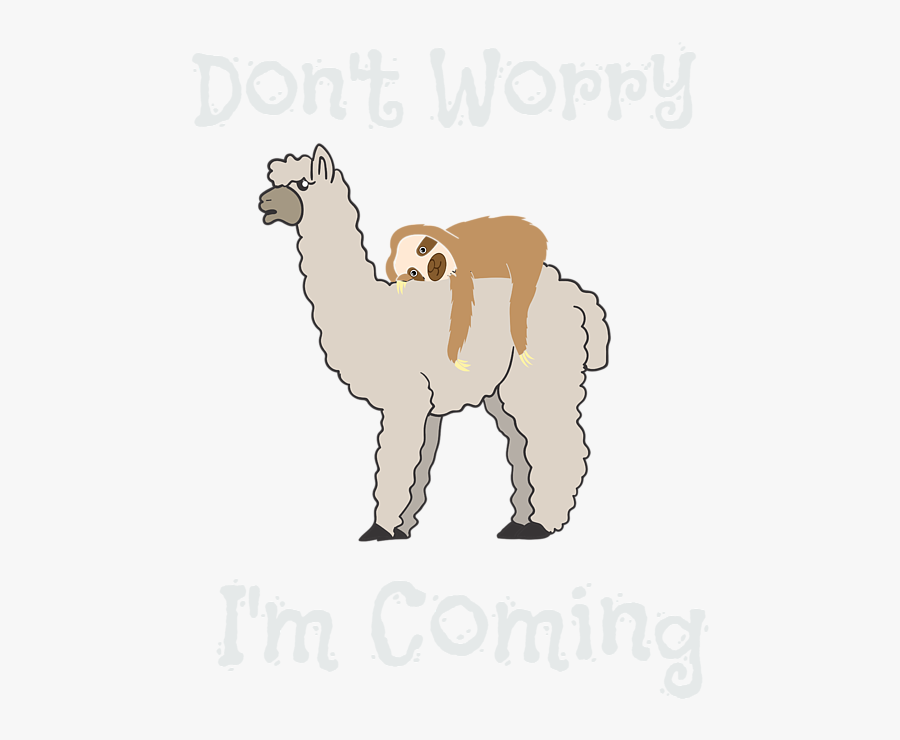 Sloth On A Llama, Transparent Clipart